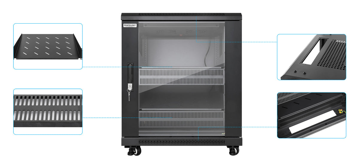 Pro Line Network Cabinet with Integrated Fans, 12U Image 8