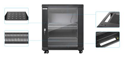 Pro Line Network Cabinet with Integrated Fans, 12U Image 8