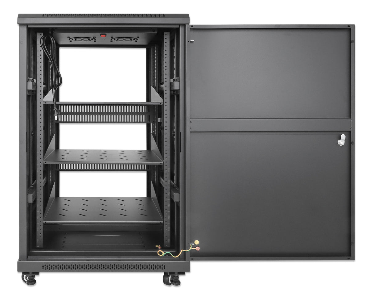 Pro Line Network Cabinet with Integrated Fans, 18U Image 7