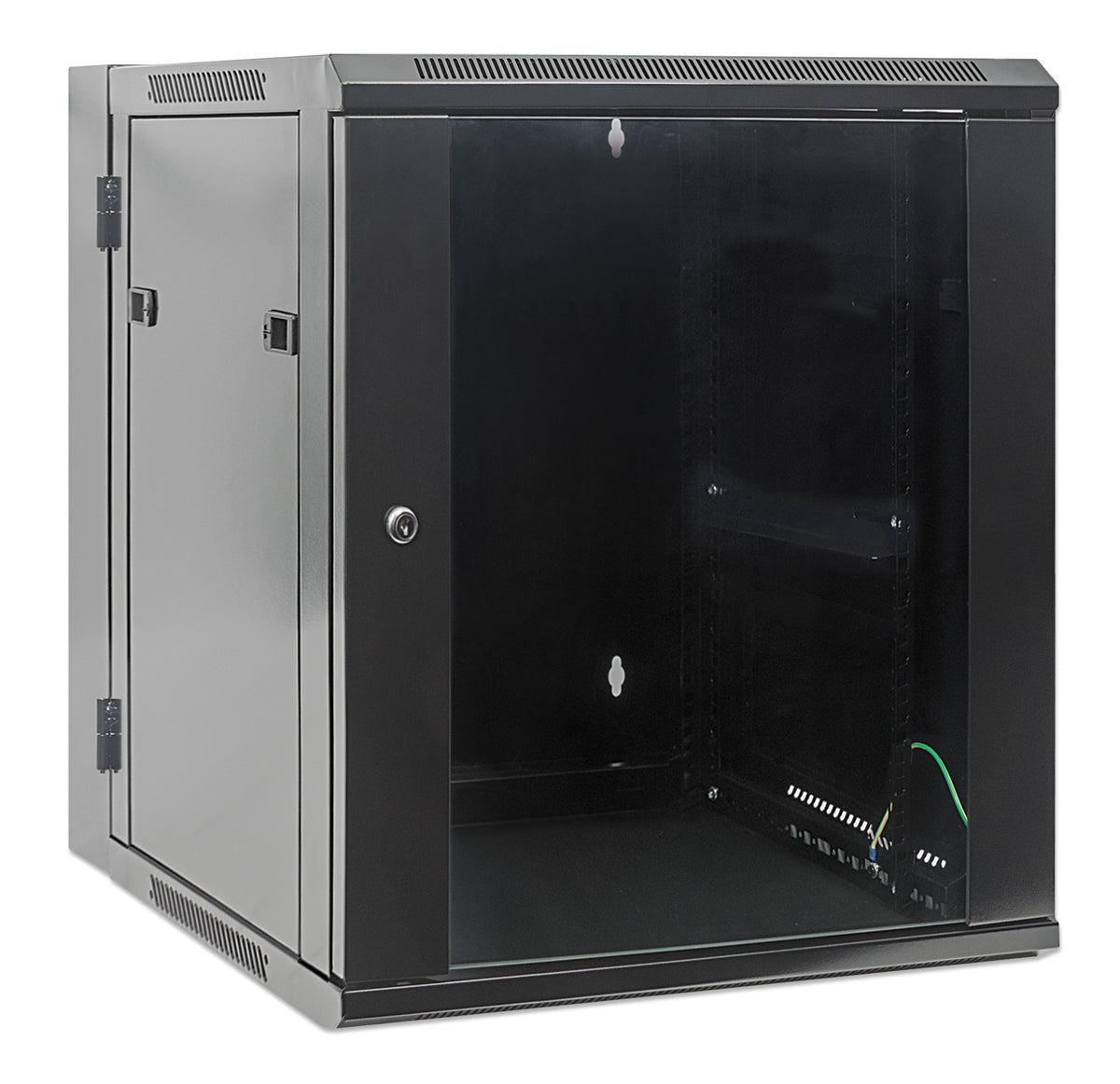 12U 19" Swing Out Wall Mount Network Cabinet, 550 mm (21.7 in.) Depth, Black Image 2