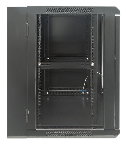 12U 19" Swing Out Wall Mount Network Cabinet, 550 mm (21.7 in.) Depth, Black Image 4