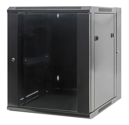 12U 19" Swing Out Wall Mount Network Cabinet, 550 mm (21.7 in.) Depth, Black Image 1
