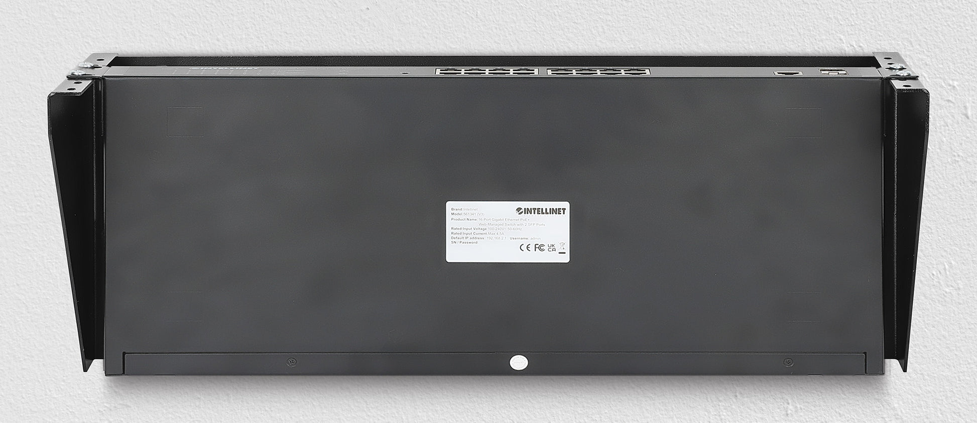 Vertical Wall Mount Rack Bracket for 19" Equipment, 2U Image 6