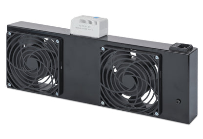 2-Fan Ventilation Unit with Thermostat for 19" Wallmount Cabinets Image 2