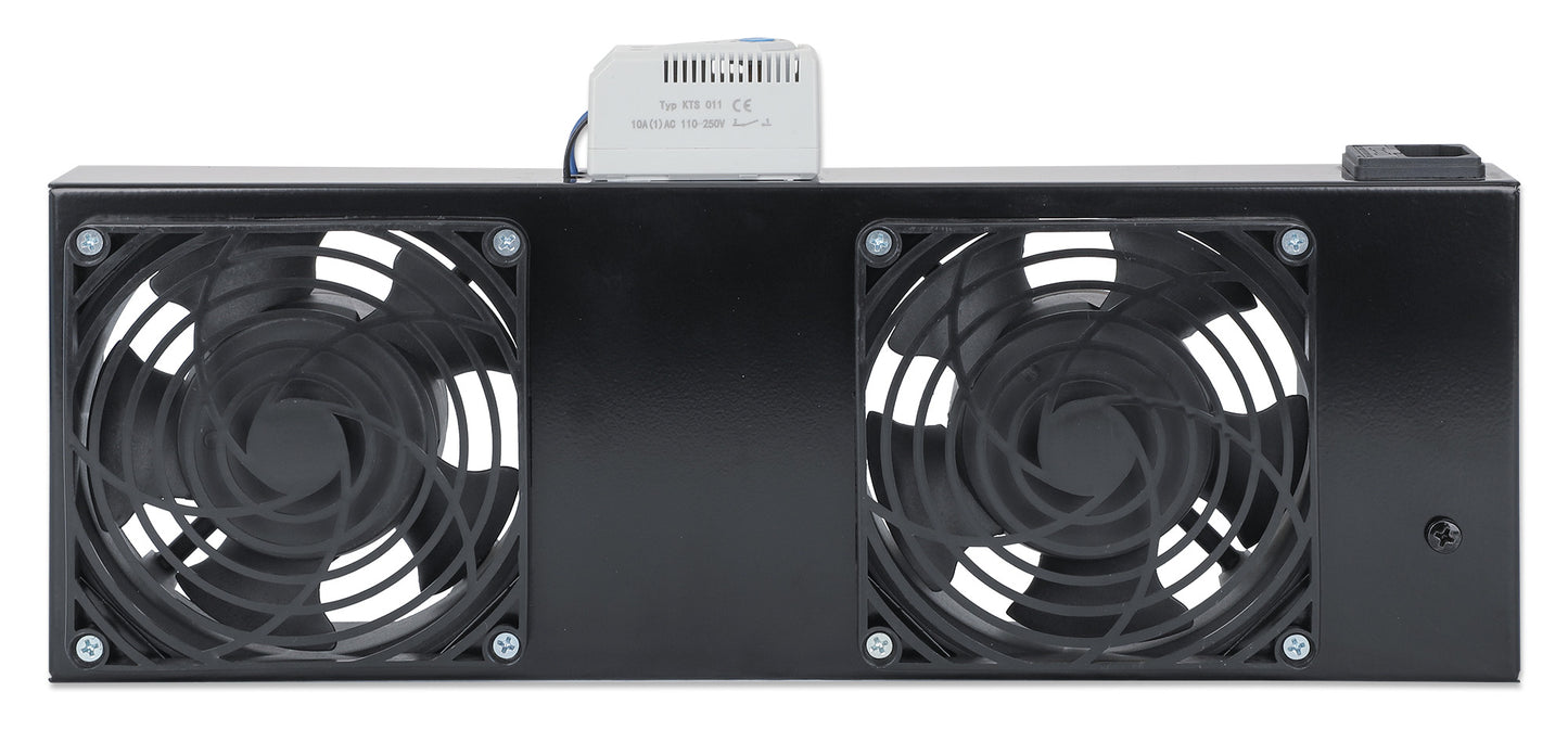 2-Fan Ventilation Unit with Thermostat for 19" Wallmount Cabinets Image 3