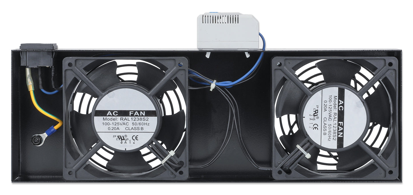 2-Fan Ventilation Unit with Thermostat for 19" Wallmount Cabinets Image 4