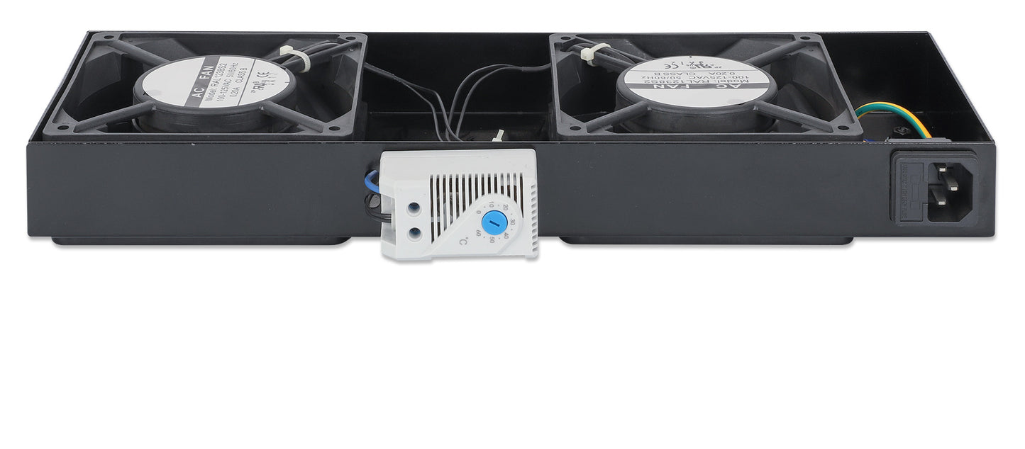 2-Fan Ventilation Unit with Thermostat for 19" Wallmount Cabinets Image 5