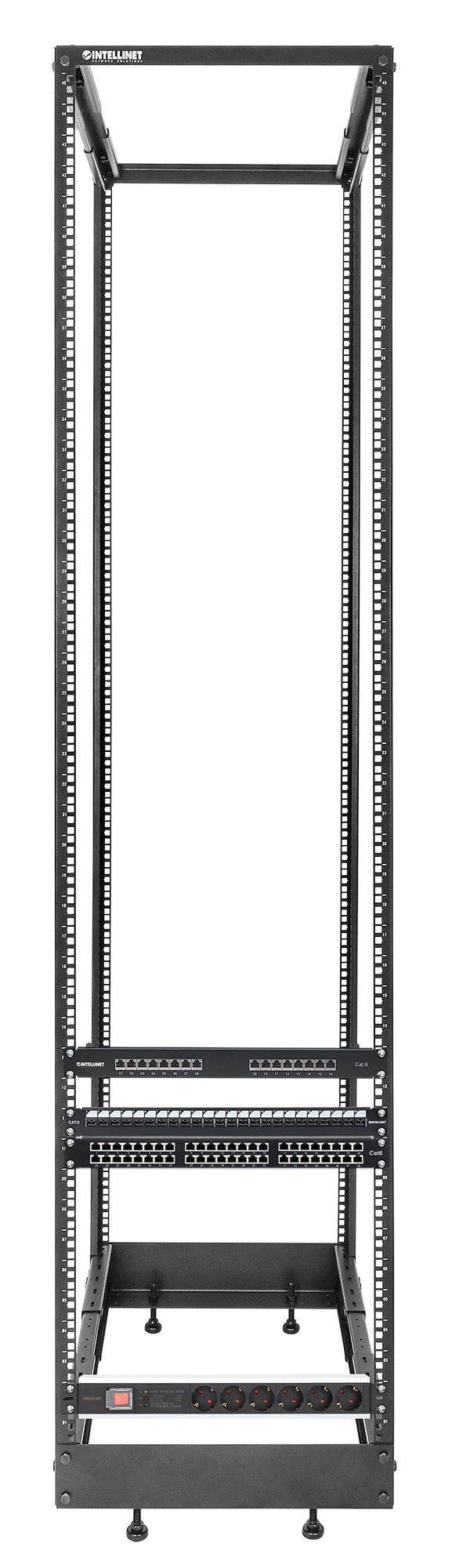 19" 4-Post Open Frame Network Rack, 45U Image 5