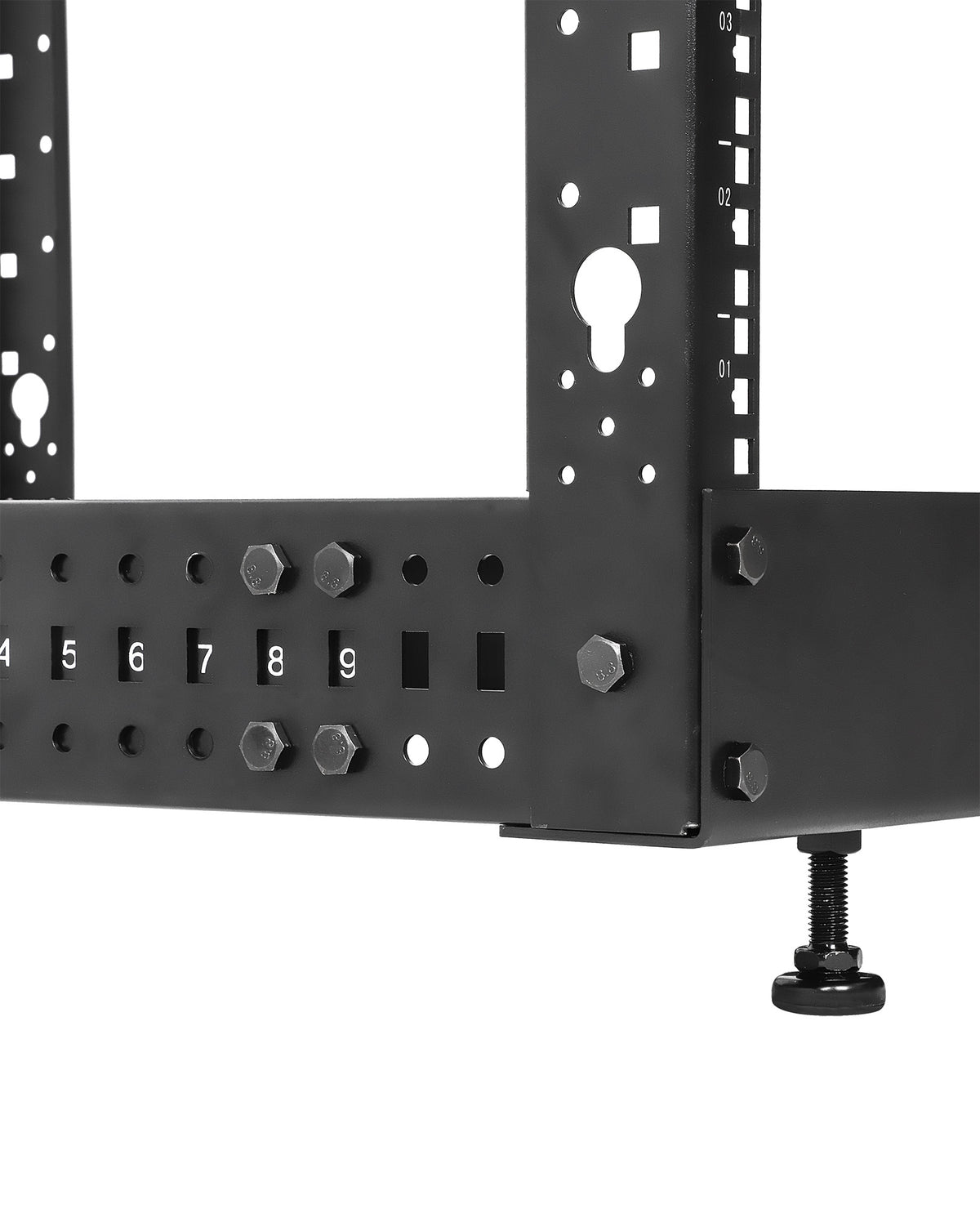 19" 4-Post Open Frame Network Rack, 45U Image 7