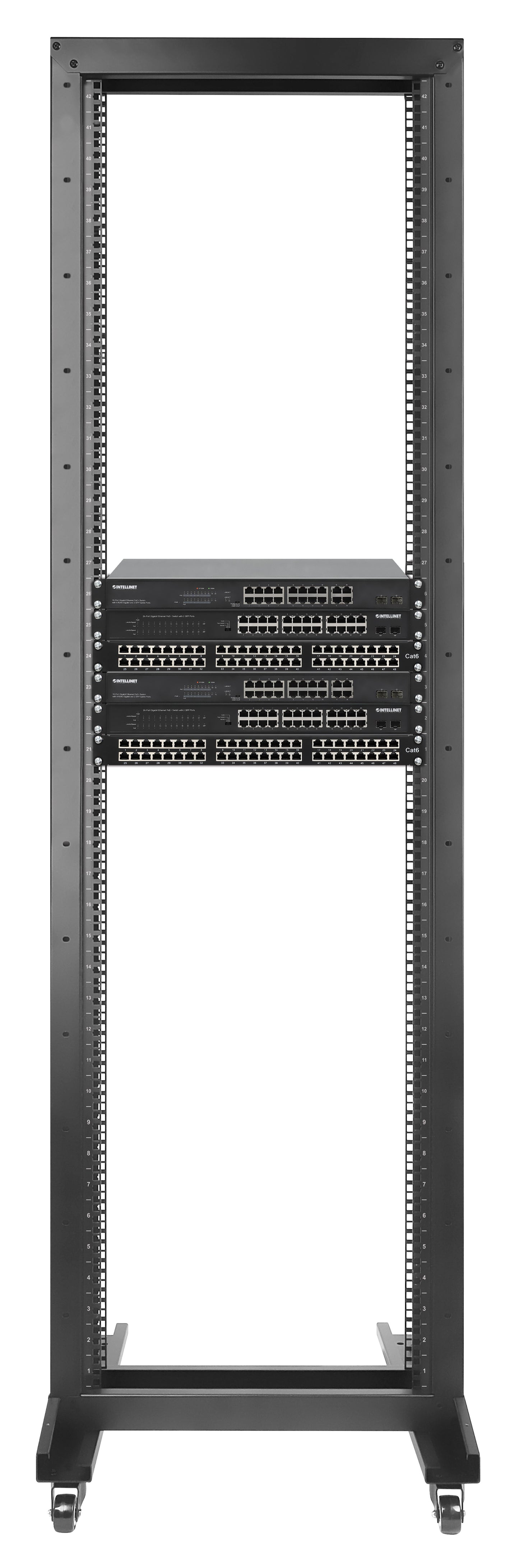 19 in. 2-Post Open Frame Network Rack, 42U Image 3