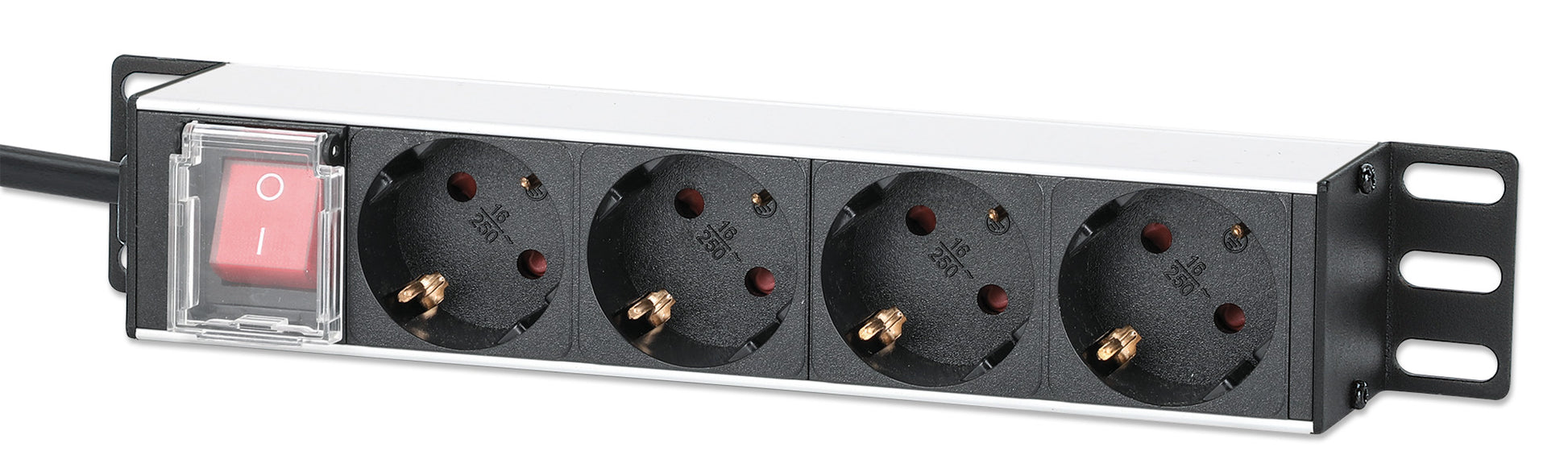 10" 1U Rackmount 4-Outlet Power Distribution Unit (PDU) with Switch Image 1