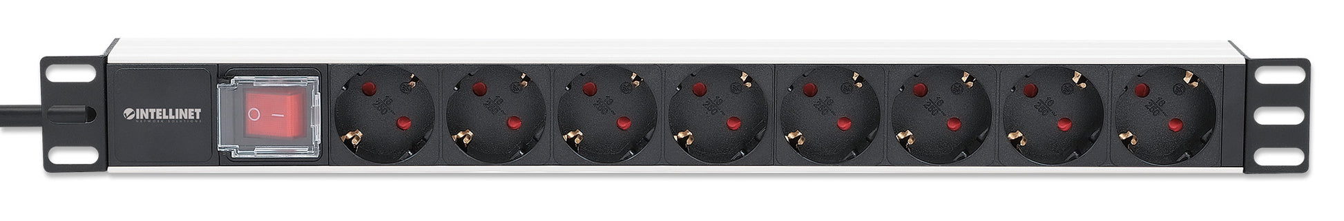 19" 1U Rackmount 8-Outlet Power Distribution Unit (PDU) with C14 Plug and Switch Image 3