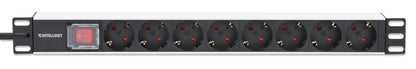 19" 1U Rackmount 8-Outlet Power Distribution Unit (PDU) with C14 Plug and Switch Image 3