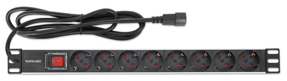19" 1U Rackmount 8-Outlet Power Distribution Unit (PDU) with C14 Plug and Switch Image 5