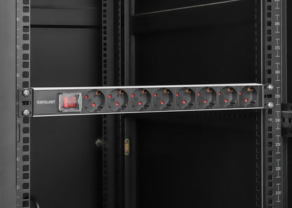 19" 1U Rackmount 8-Outlet Power Distribution Unit (PDU) with C14 Plug and Switch Image 7