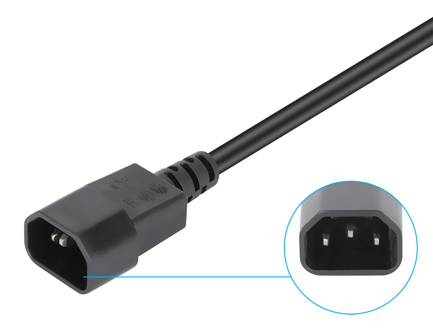 19" 1U Rackmount 8-Outlet Power Distribution Unit (PDU) with C14 Plug and Switch Image 8