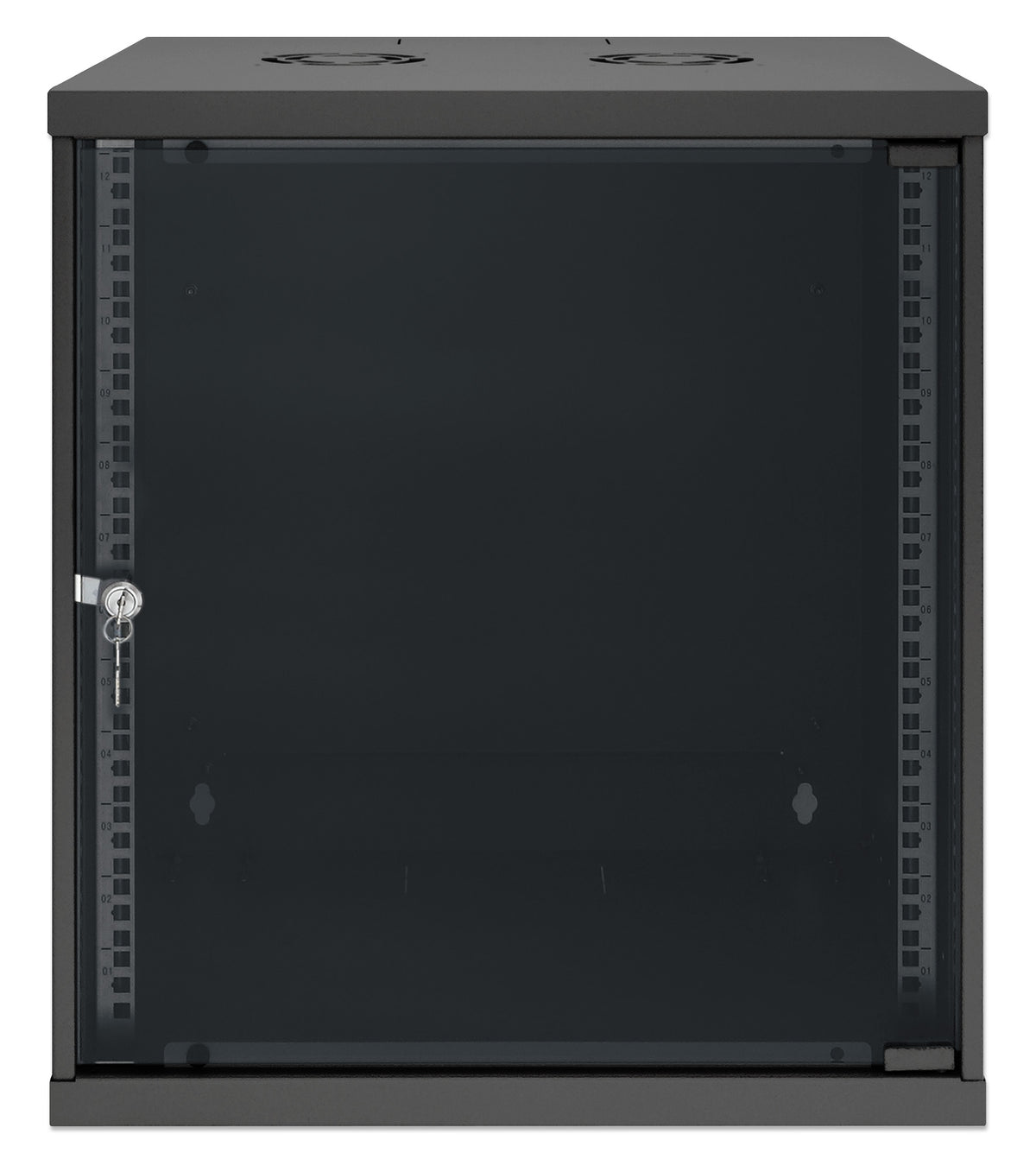 12U 19" Wall Mount Network Cabinet, Basic Line, 400 mm Depth, Black Image 3