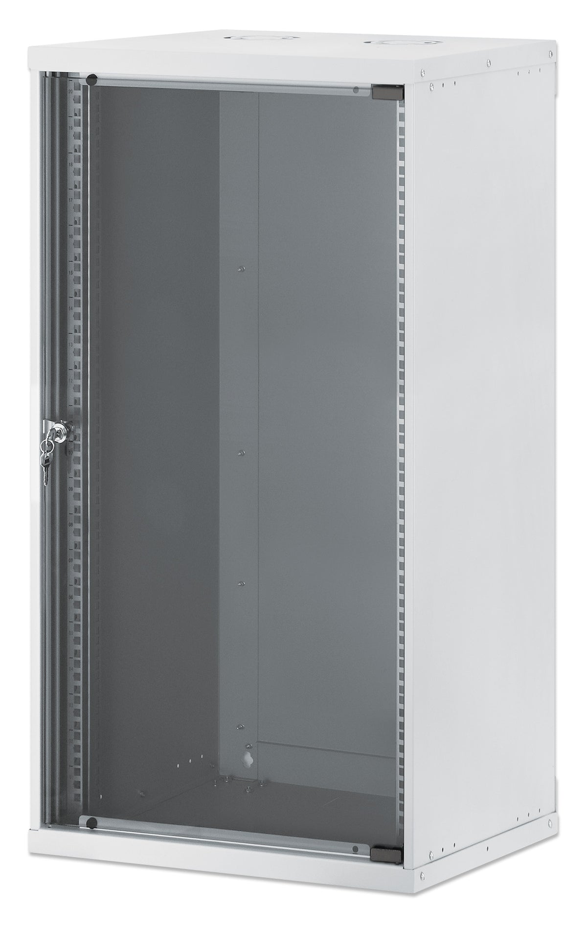 20U 19" Wall Mount Network Cabinet, Basic Line, 400 mm Depth, Gray Image 1