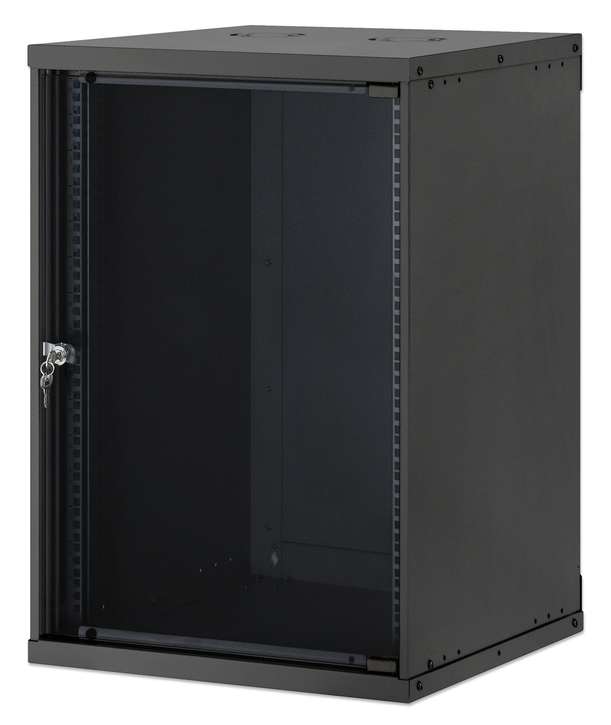 15U 19" Wall Mount Network Cabinet, Basic Line, 560 mm Depth, Black Image 1