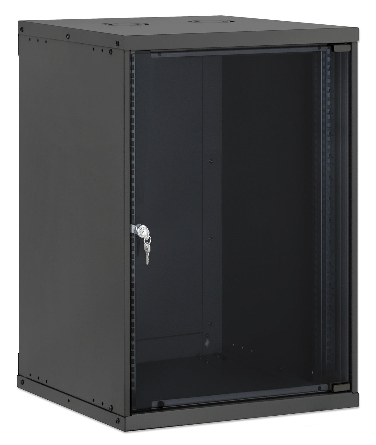 15U 19" Wall Mount Network Cabinet, Basic Line, 560 mm Depth, Black Image 2