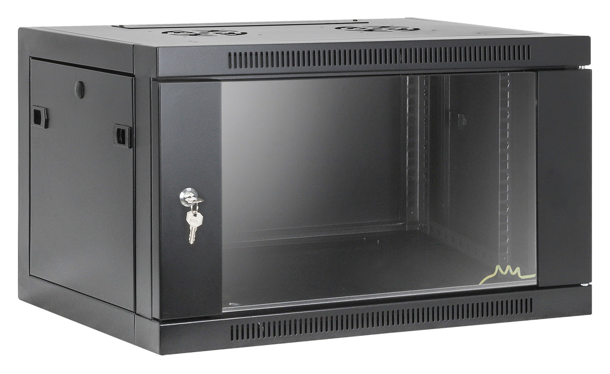 6U 19" Toolless Wall Mount Network Cabinet, 450 mm Depth, Black Image 2