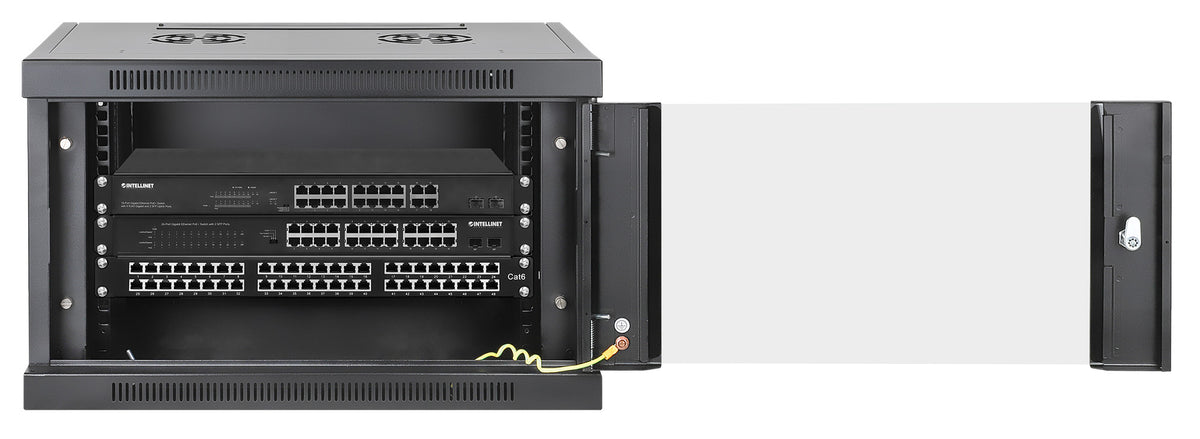 6U 19" Toolless Wall Mount Network Cabinet, 450 mm Depth, Black Image 4
