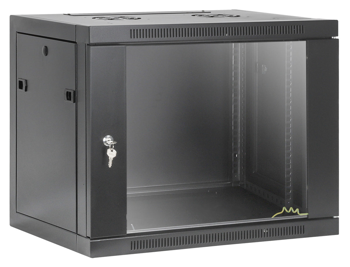 9U 19" Toolless Wall Mount Network Cabinet, 450 mm Depth, Black Image 2