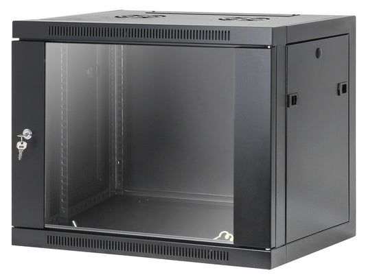 9U 19" Toolless Wall Mount Network Cabinet, 450 mm Depth, Black Image 1