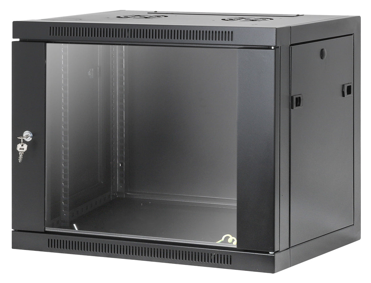 9U 19" Toolless Wall Mount Network Cabinet, 450 mm Depth, Black Image 1