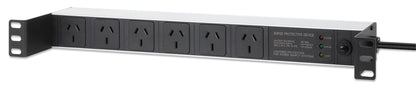 19" 1U Rackmount 6-Outlet PDU with Surge Protector Image 1