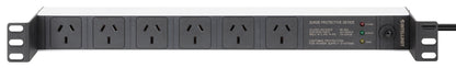 19" 1U Rackmount 6-Outlet PDU with Surge Protector Image 4