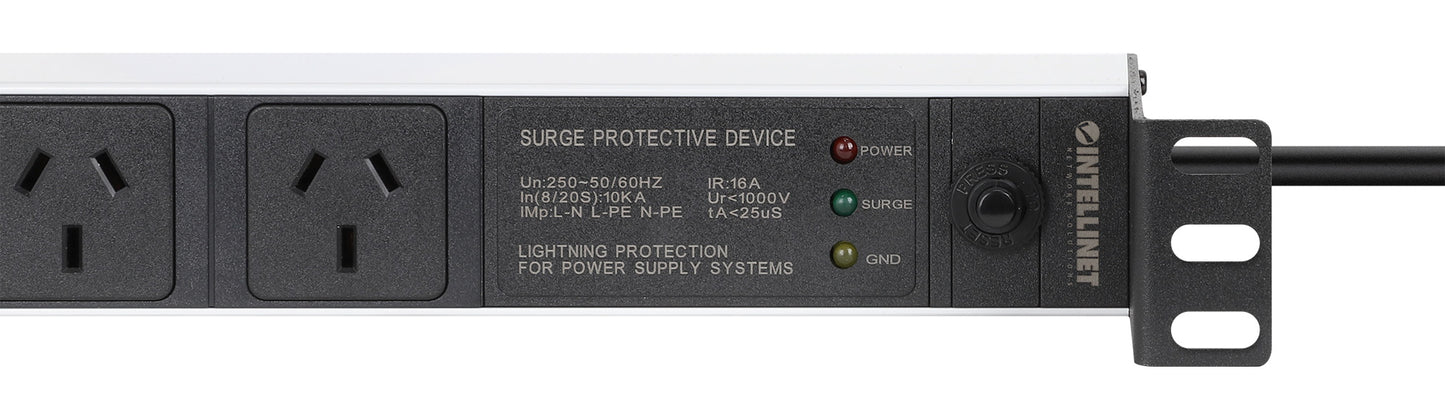 19" 1U Rackmount 6-Outlet PDU with Surge Protector Image 6