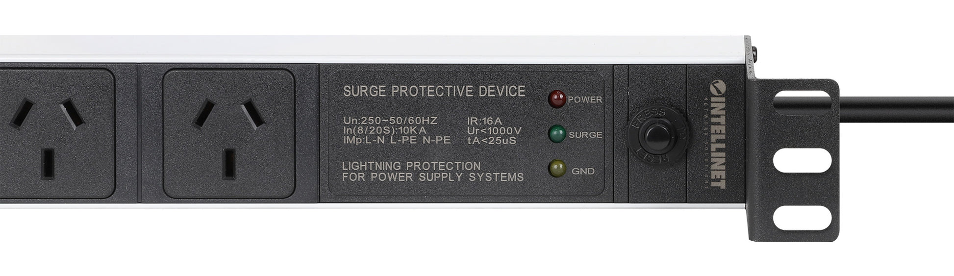 19" 1U Rackmount 6-Outlet PDU with Surge Protector Image 6