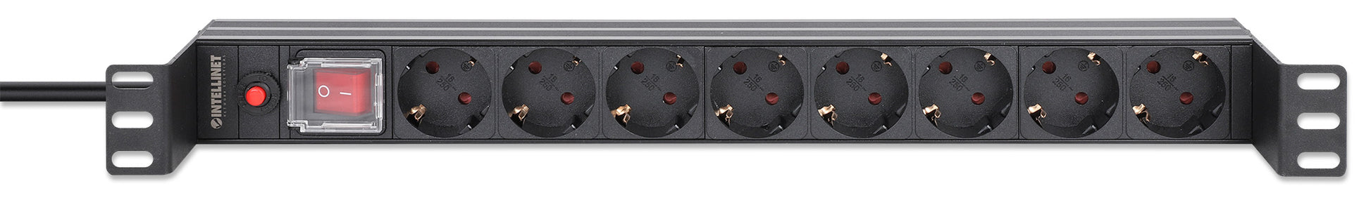 Recessed 19" 1U Rackmount 8-Outlet PDU with Circuit Breaker Image 4