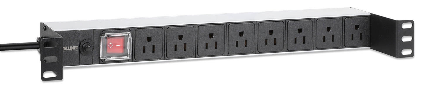 Recessed 19" 1U Rackmount 8-Outlet PDU with Circuit Breaker Image 3
