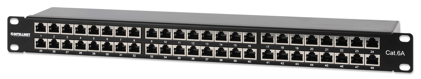 Cat6a 10G Shielded 48-Port Patch Panel, 1U Image 1