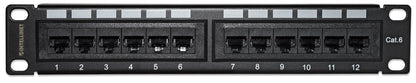 10" Cat6 12-Port Patch Panel, 1U Image 3