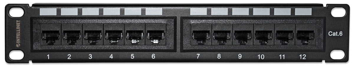 10" Cat6 12-Port Patch Panel, 1U Image 3