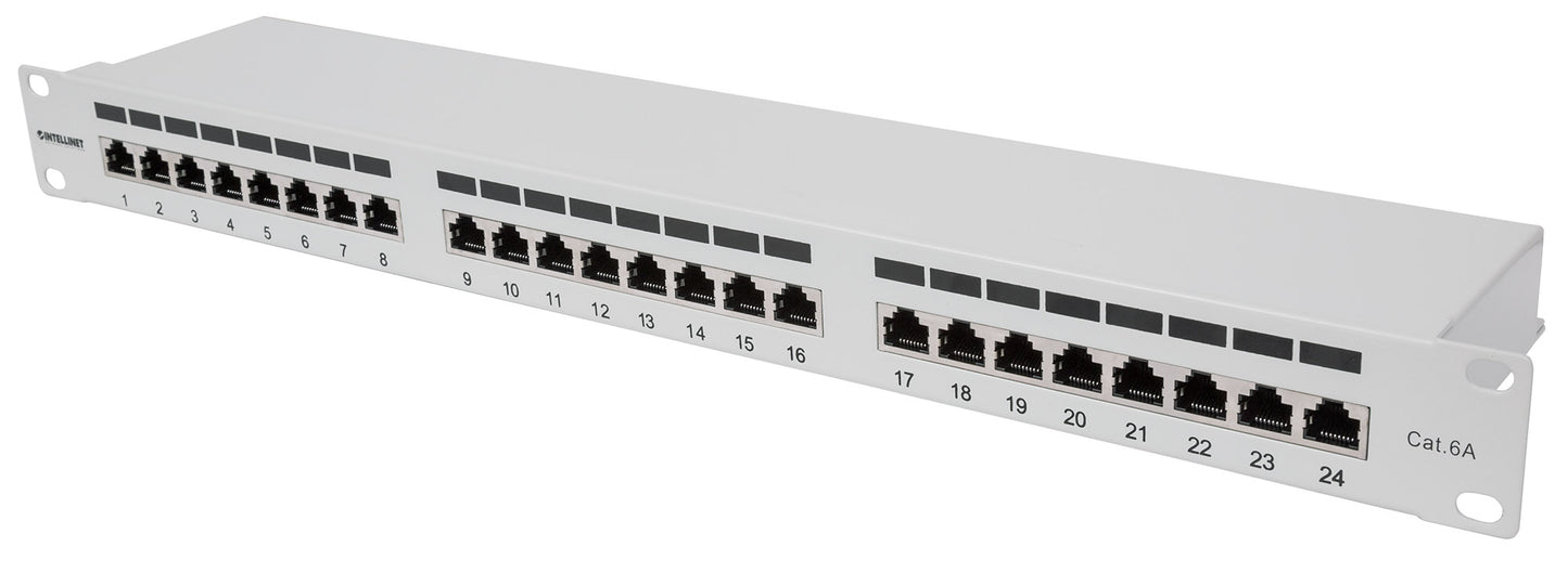 Cat6a 10G Shielded 24-Port Patch Panel, 1U Image 1