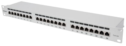 Cat6a 10G Shielded 24-Port Patch Panel, 1U Image 1
