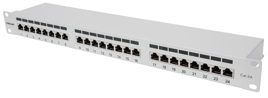 Cat6a 10G Shielded 24-Port Patch Panel, 1U Image 1