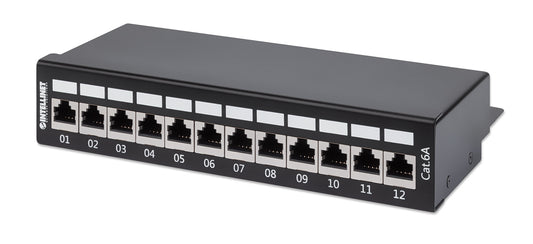 Cat6a 10G Shielded 12-Port Desktop Patch Panel Image 1