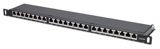 Cat6a 10G Shielded 24-Port Patch Panel, 0.5U Image 1