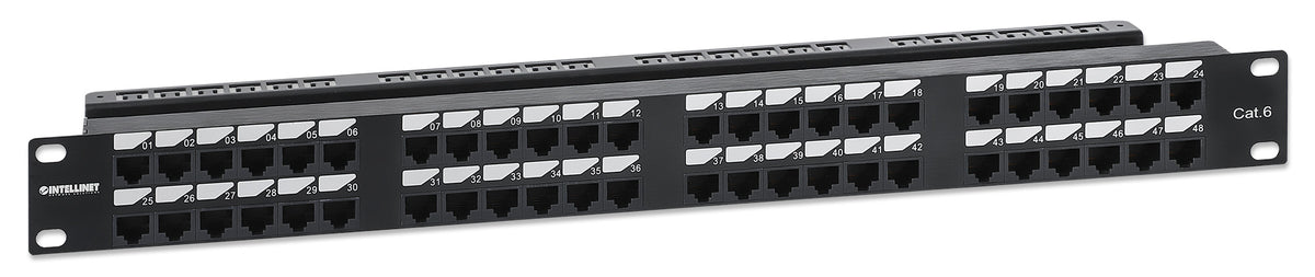 Cat6 48-Port Patch Panel, 1U Image 1
