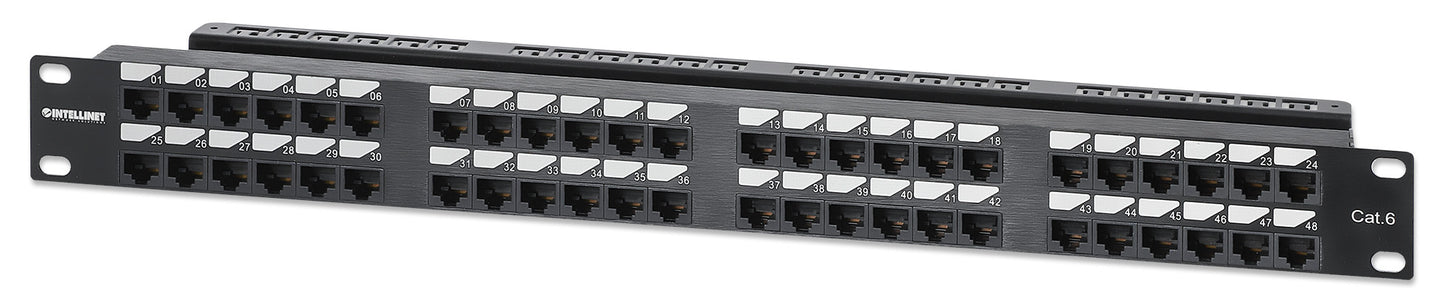 Cat6 48-Port Patch Panel, 1U Image 2