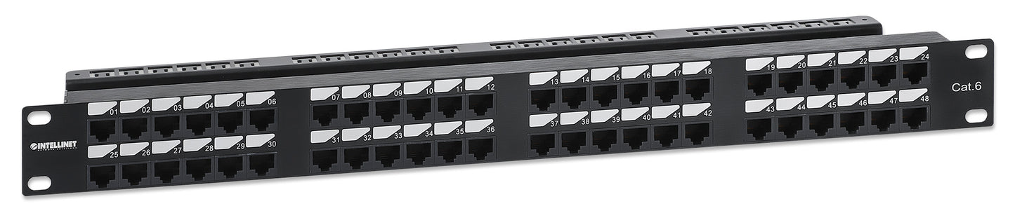Cat6 48-Port Patch Panel, 1U Image 1
