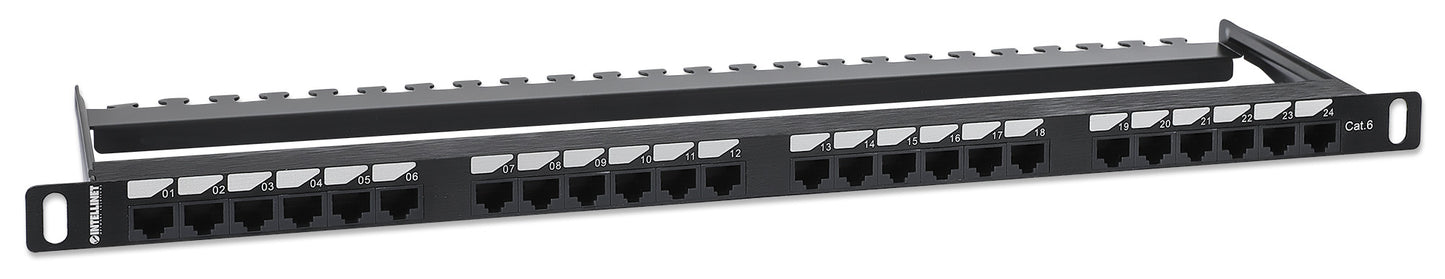 Cat6 24-Port Patch Panel, 0.5U Image 2