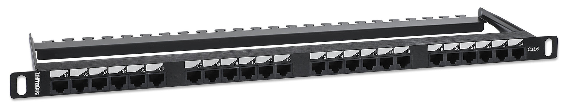 Cat6 24-Port Patch Panel, 0.5U Image 2