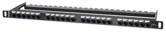 Cat6 24-Port Patch Panel, 0.5U Image 1