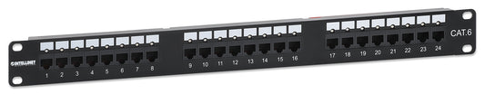 Port Identifier Cat6 24-Port Patch Panel with LEDs, 1U Image 1